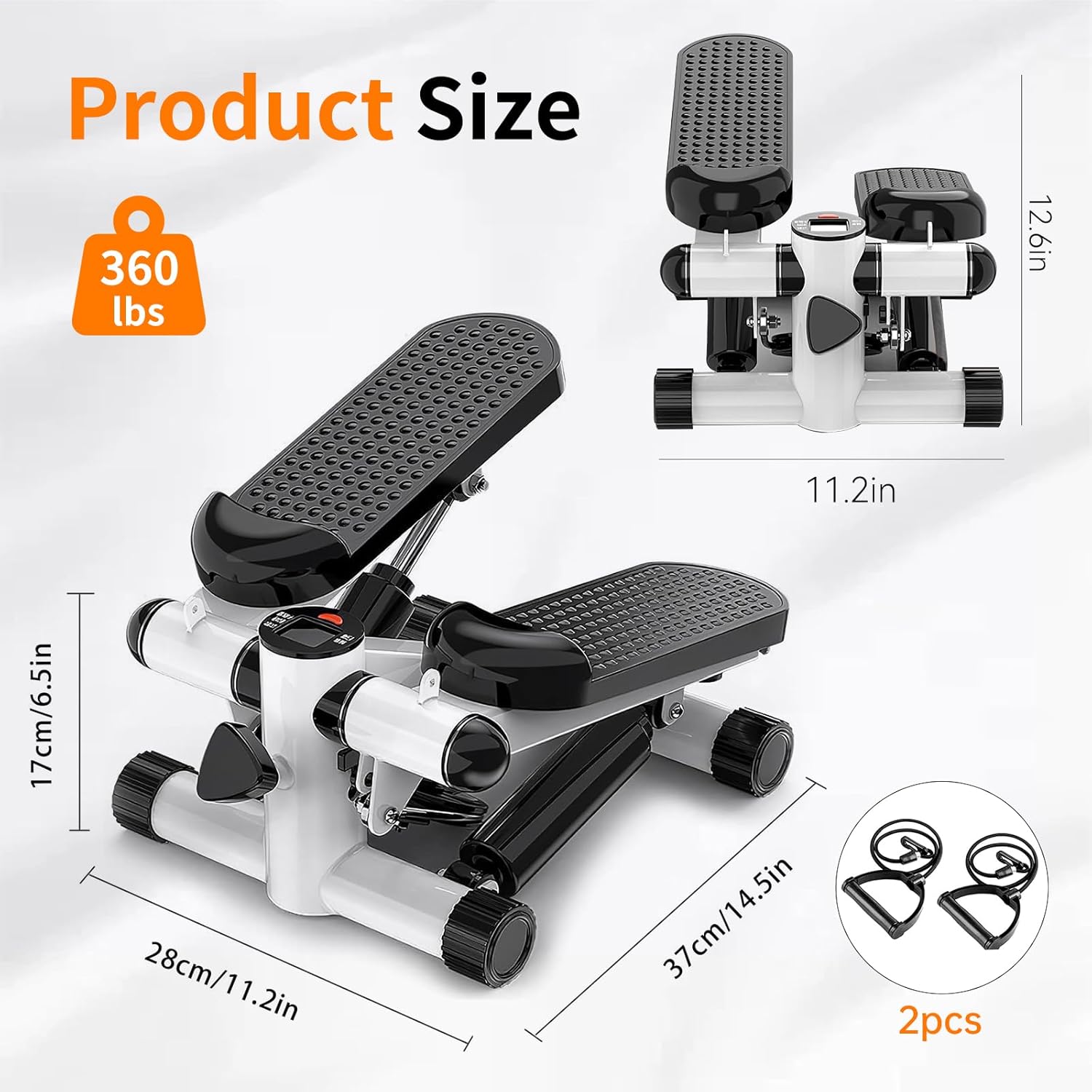 Mini stepper product size chart