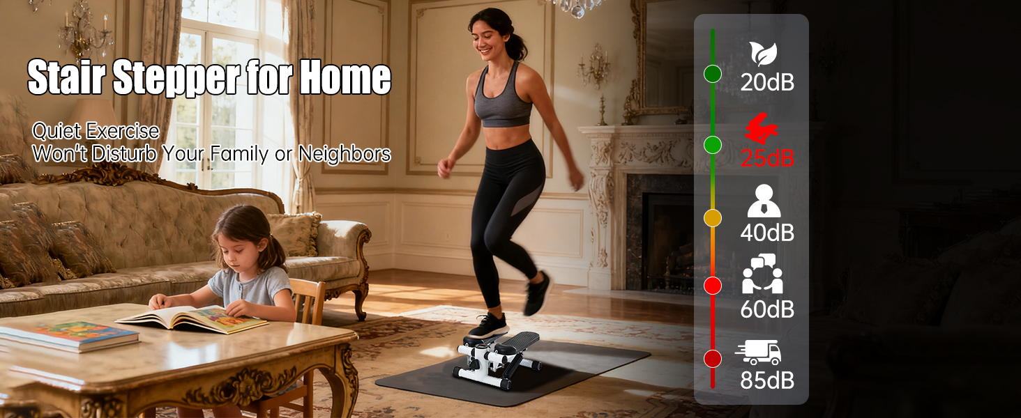 Mini stepper quiet 20dB home workout
