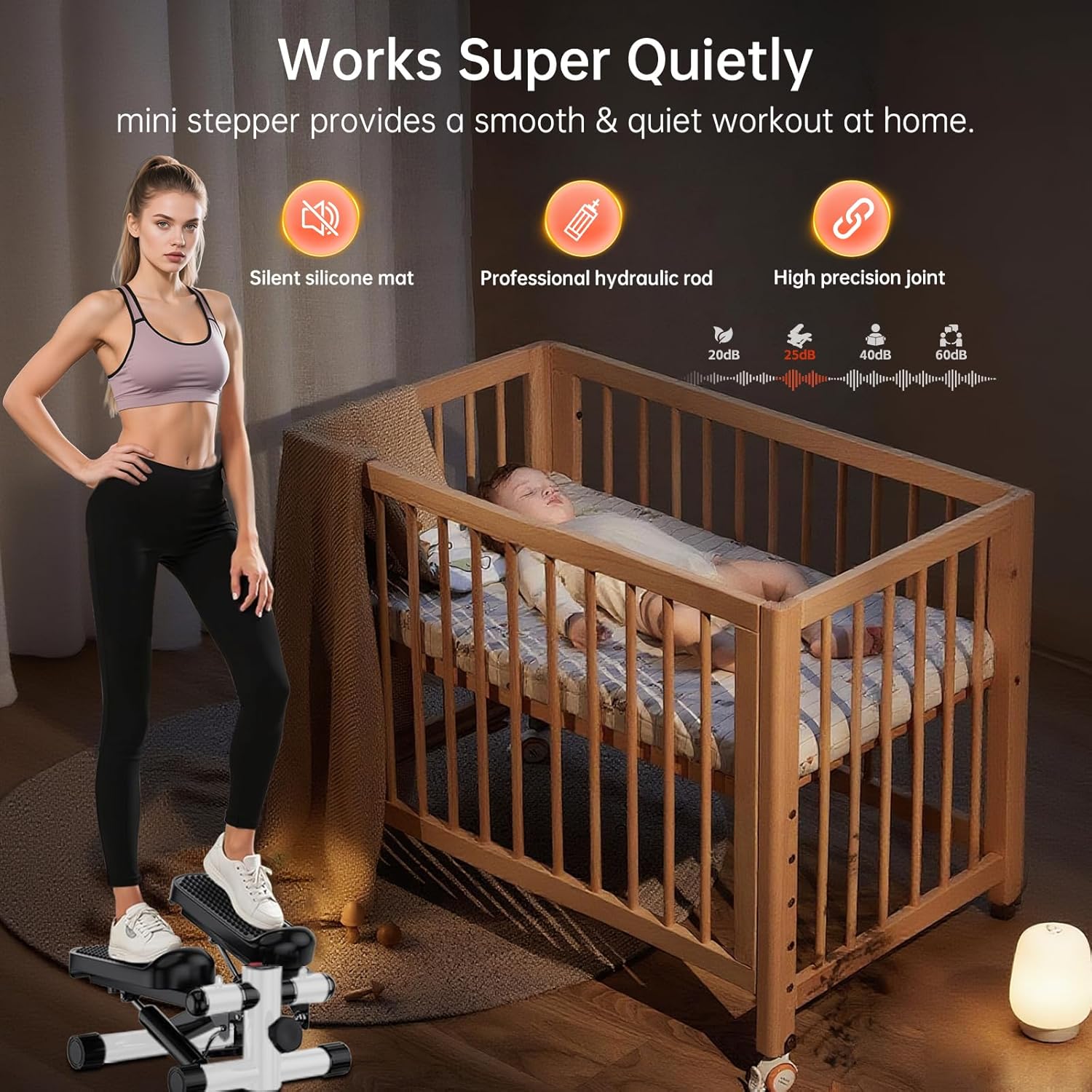 Mini stepper quiet home workout